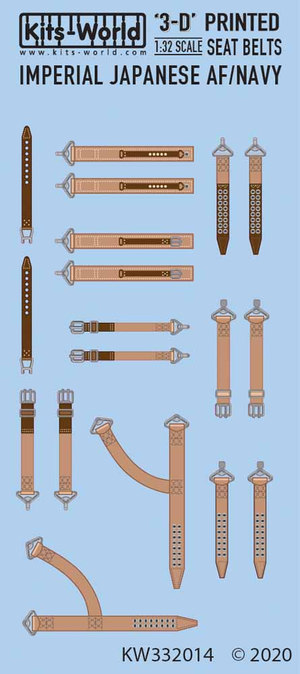 Kits World 3D132014 3D Printed Decal 1:32 Imperial Japanese AF/Navy WWII.Mitsubu