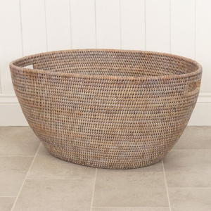 Purbeck Rattan Oval Wicker Storage Basket