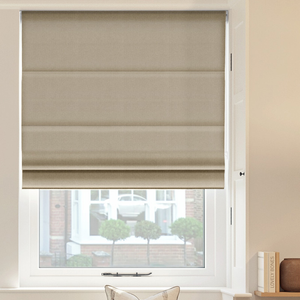 Roslin (Blackout), Monroe Bisque - Twist&Fit Roman Blind