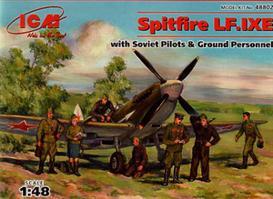ICM 48802 Supermarine Spitfire LF Mk.IXe with Pilots 1:48 Aircraft Model Kit