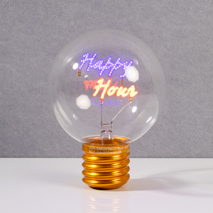 Rechargeable Neon Bulb 'Happy Hour' with USB Charging & 5-Hour Runtime