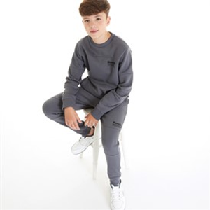 Bench Boys Techshun Tracksuit Steel Grey