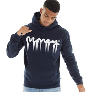 Money Mens Drip Fade Hoodie Navy
