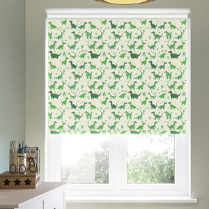 Dino Land, Lush Green - Roller Blind