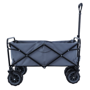 TOUGH MASTER Folding Wagon 80 kg Load Capacity, Collapsible Trolley Cart with 360° Rotating Front Wheels 7" | TM-FWC82