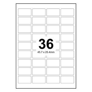 100 Sheets A4 White Self Adhesive Paper Address Mailing Laser Inkjet Sticker Labels 45.7 x 25.4mm - 36 Labels Per Sheet