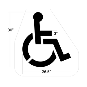 Handicap Symbol Stencil 1/8" PolyTough Lifetime Warranty - Small