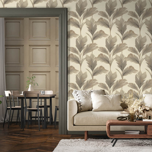 Belgravia Decor Kailani Palm Leaves Beige/Cream Wallpaper - 59121