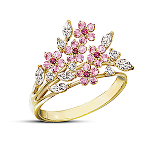 Genuine Gemstone Petals In The Breeze Ring Size 5.5
