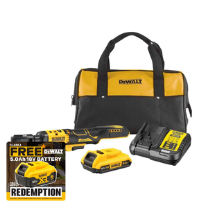 DeWalt DCF512D1-GB 18V XR Brushless 1/2" Open Head Ratchet with 1x 2.0Ah Batteries