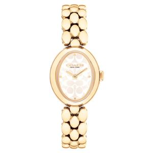 Coach Gold Steel Silver White Dial Women's Watch - 14504417