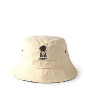 Equinox Reversible Bucket Hat in Cream/Grey
