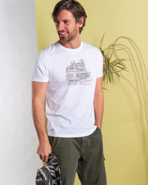 Surf Coach Mens Short Sleeve T-Shirt in White