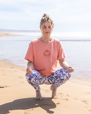 Roots  Womens Oversized Short Sleeve T-Shirt in Coral