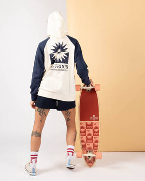 Roots Womens Zip Hoodie in Cream