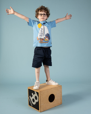 Toe The Line Kids T-Shirt in Blue