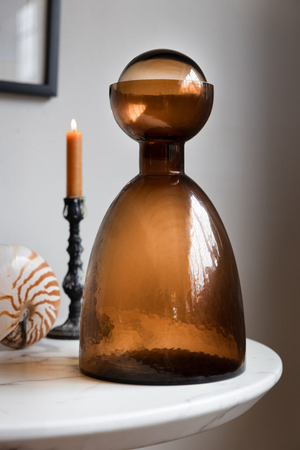Amber Smoked Glass Decanter