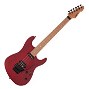 LA Select Modern Electric Guitar by Gear4music, Transparent Ruby Red - Nearly New