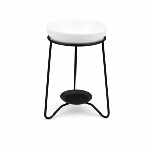 Wax Melt Burner on Black Stand
