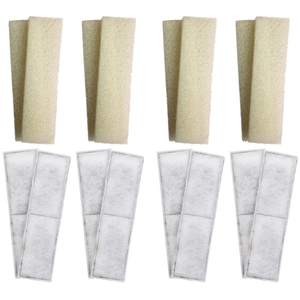 8 x Fluval U4 Compatible Plain Foam and 8 x Compatible PolyMax Filter Cartridges