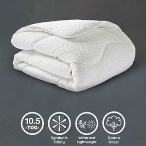 COVERLESS WAFFLE WHITE KING 10.5TOG Duvet