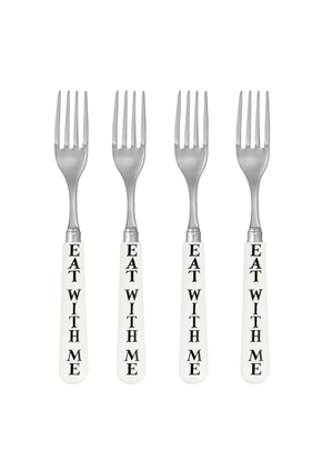 Black Toast Set Of 4 Forks