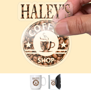 Full  Color Customcut Clear Removable Vinyl Sticker Decals 16.1 -25 sq.  inch