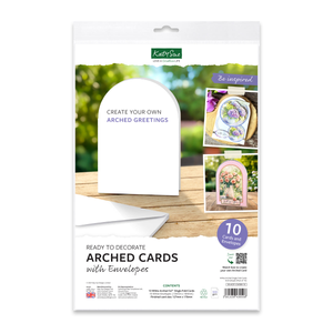 White Arched Single Fold Cards & Envelopes 127x178mm, Pack of 10