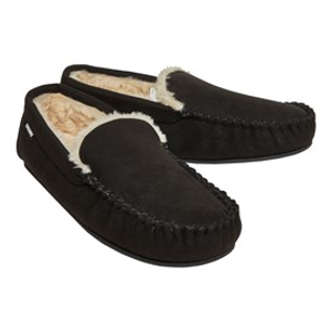 DKNY Mens Electra Moccasin Slippers Black