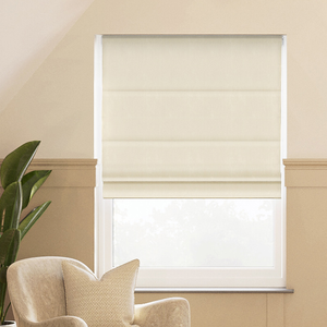 Grandeur, Pearl White - Twist&Fit Roman Blind