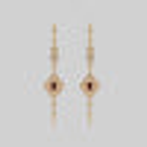 FLAPPER. Gatsby Garnet & Sword Hoop Earrings - Gold