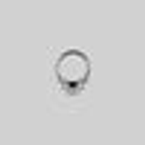 STATELY. Deco Black Spinel Septum Clicker Ring - Silver