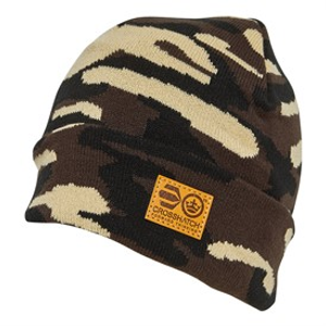 Crosshatch Mens Camo Beanie Green Camo