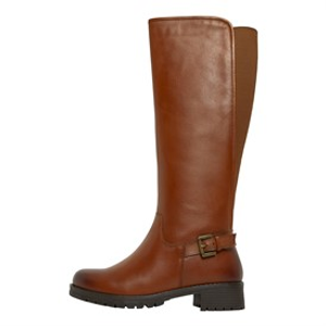Onfire Womens Knee Length Leather Boots Tan