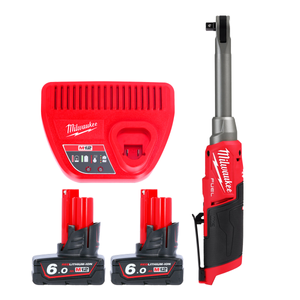Milwaukee M12FHIR38LR 12V Cordless FUEL 3/8" High Speed Ratchet With 2 x 6.0Ah Batteries & Charger