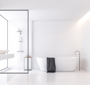 Storm White Gloss 7mm Bathroom Cladding Pack of 4 - 2.7m x 250mm