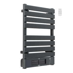 ECOSO Linus - Anthracite Smart Electric Heated Towel Rail with Fan - 791mm x 555mm