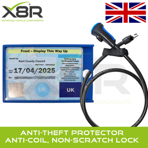 Blue Disability Badge Holder Guard Security Anti Theft Lock Wallet