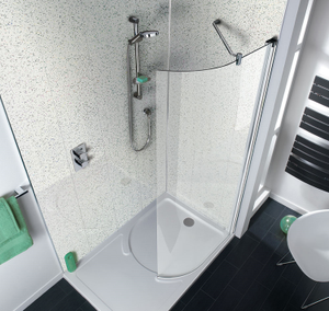 Storm White Sparkle 7mm Bathroom Cladding Pack of 4 - 2.7m x 250mm