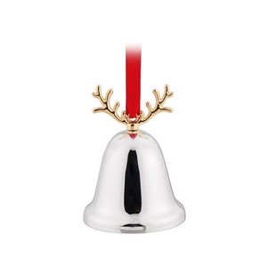 Whitehill - Christmas Hanging Ornament Silver Bell with Antlers