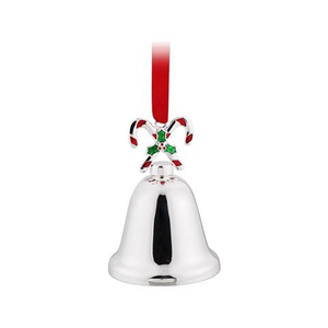 Whitehill - Christmas Hanging Ornament Silver Bell with Candy Cane
