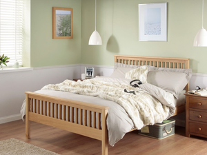 Land Of Beds Chandler Oak Wooden Double Bed Frame