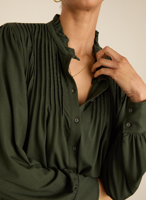 Imken Long Sleeve Blouse - UK 14 | EU 40 | US 10 / Deep Khaki