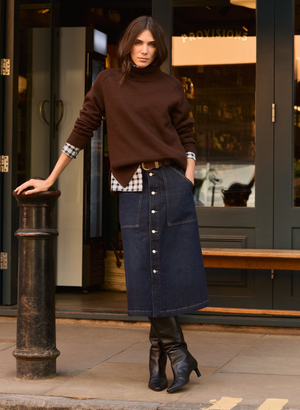 Iola Regenerative Merino Turtleneck Jumper - UK 14 | EU 40 | US 10 / Dark Chocolate
