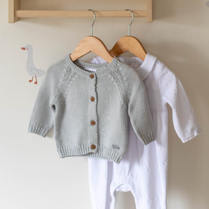 Mabel & Fox - Knitted Cardigan - Grey Marl