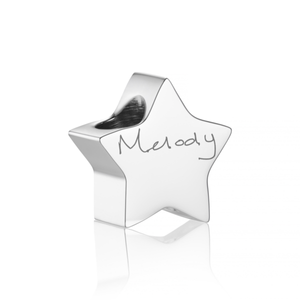 Silver Star Pandora Compatible Handwriting Charm
