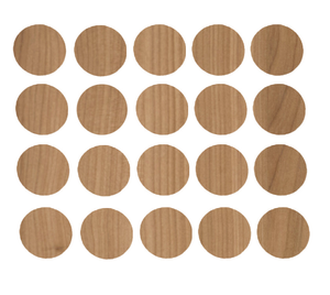 20x Riva Self Adhesive Screw Cover 19mm "Natual Oak"