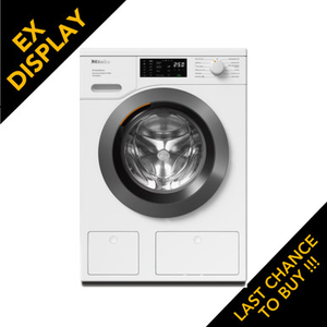 Ex Display Miele, WEB685WCS, 8kg Honeycomb Drum Washing Machine with Pre-Ironing, White