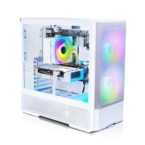 AWD-IT Lancool 207 White RGB Ryzen 7 5700X 8 Core NVIDIA RTX 5060 8GB Desktop PC for Gaming