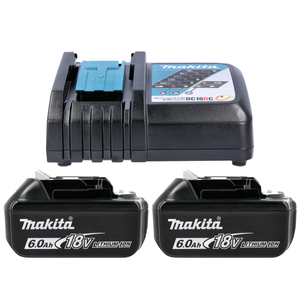 Makita BL1860 Battery 18V 6.0Ah LXT Lithium-Ion Battery Twin Pack With Charger for Power Tools